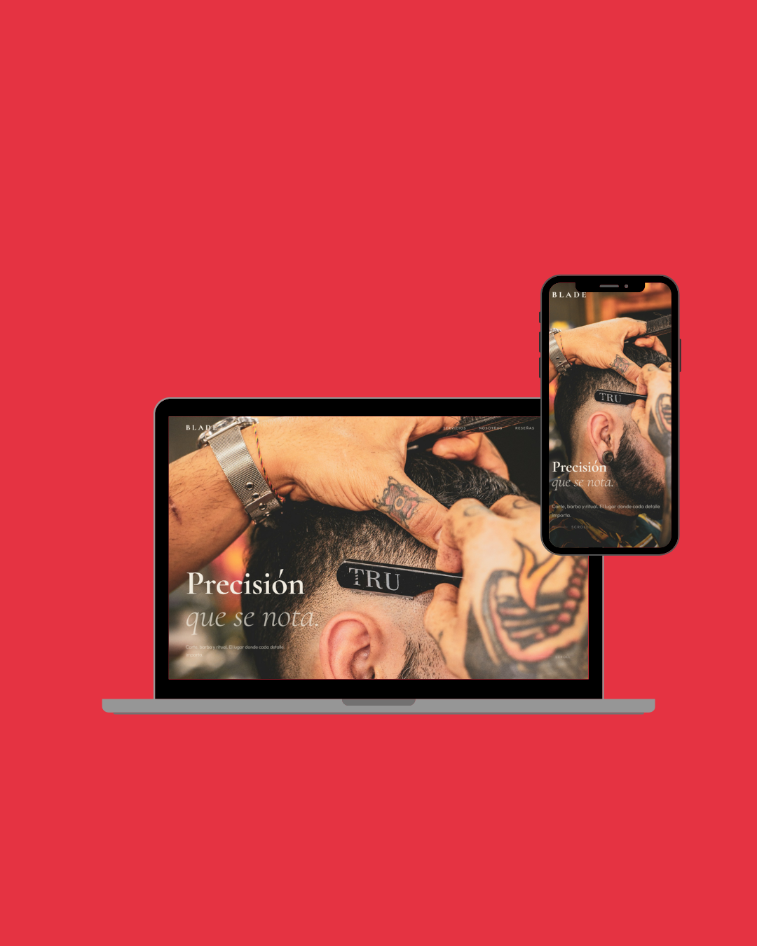 BLADE - Sitio web para barbería